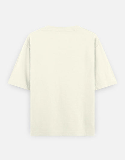 White NASA 3D graphic oversized T-shirt – minimal streetwear design for men